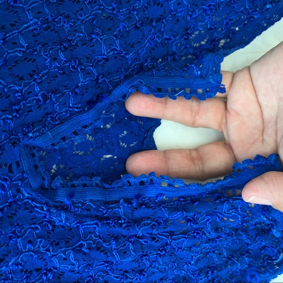 Sexy Royal Blue Lacey Mini Dress XS - Picture 4 of 6
